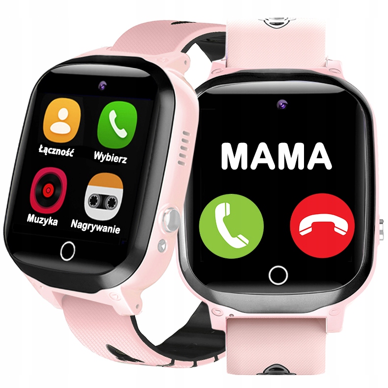 Smart hodinky pre deti JG Smart Watch For Children SIM Calls Menu PL pink